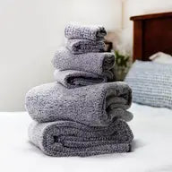 Everplush Chip Dye 6 Piece Bath Towel Set Granite