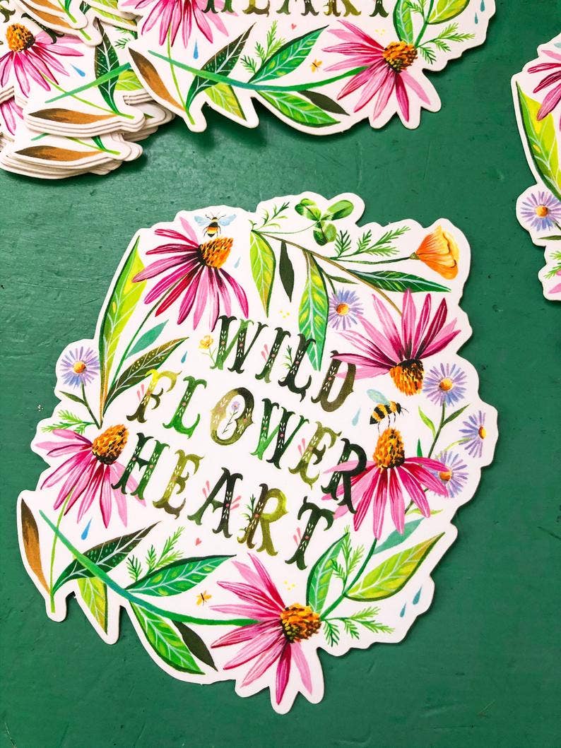 Wildflower Heart - Matte Sticker