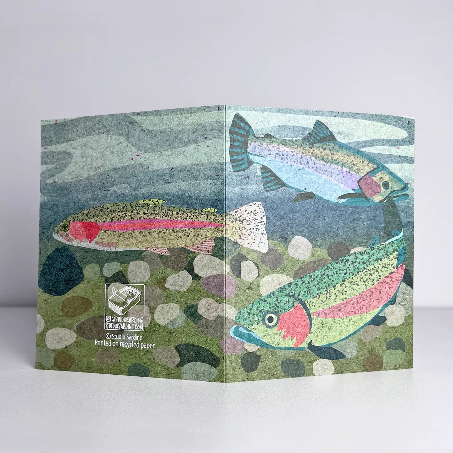 Rainbow Trout Blank Greeting Card