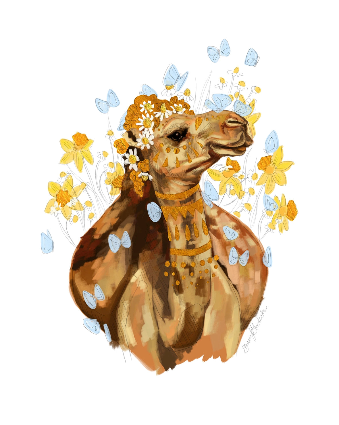 Golden Camel | Art Prints