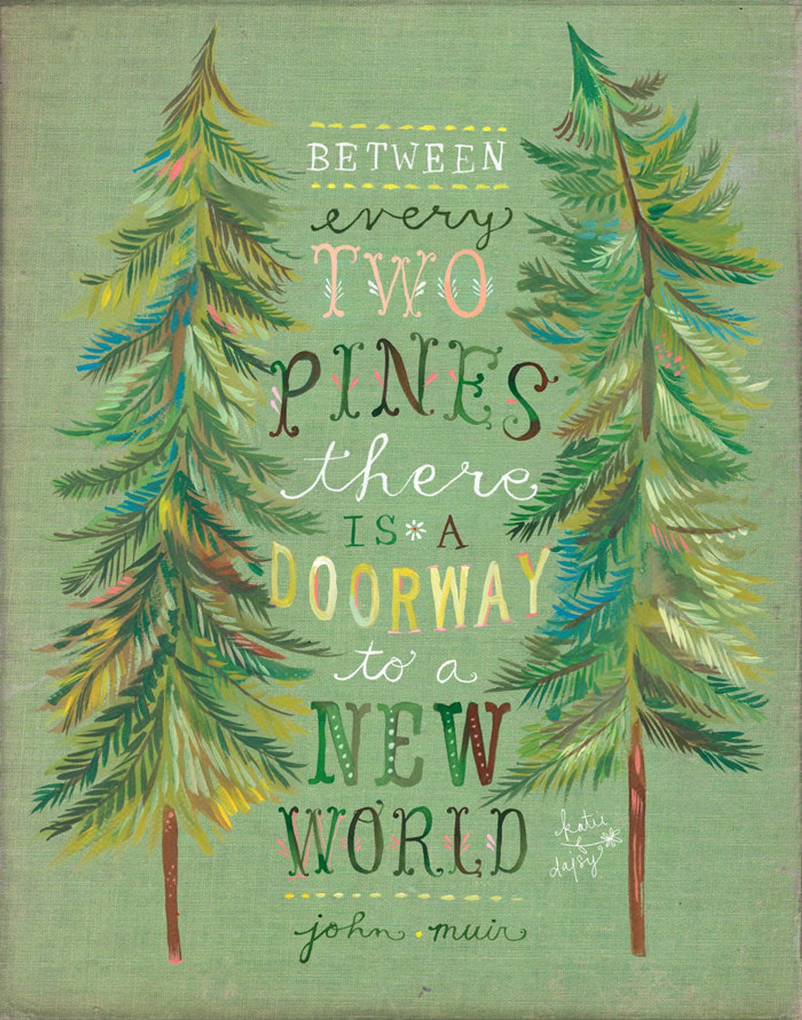 Two Pines Print: 11 x 14