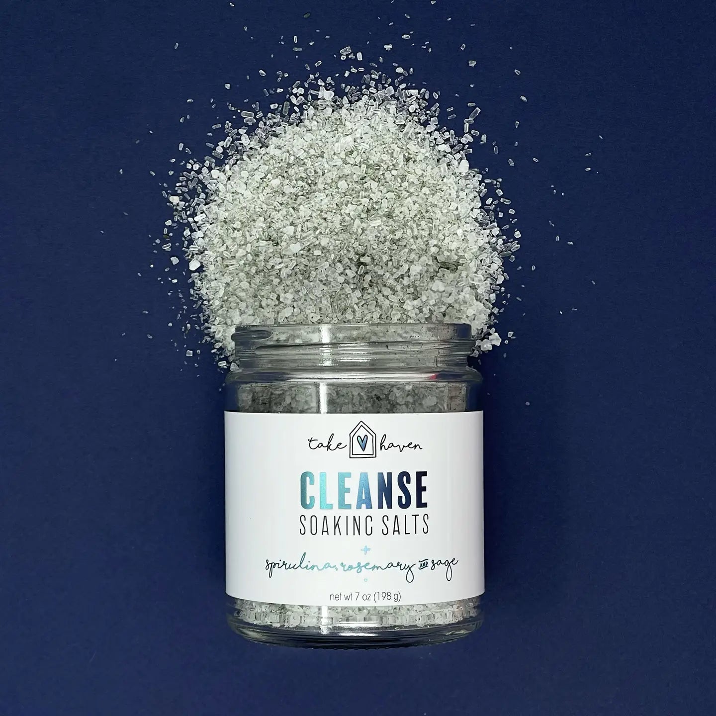 Cleanse | Spirulina + Rosemary + Sage Bath Soaking Salts