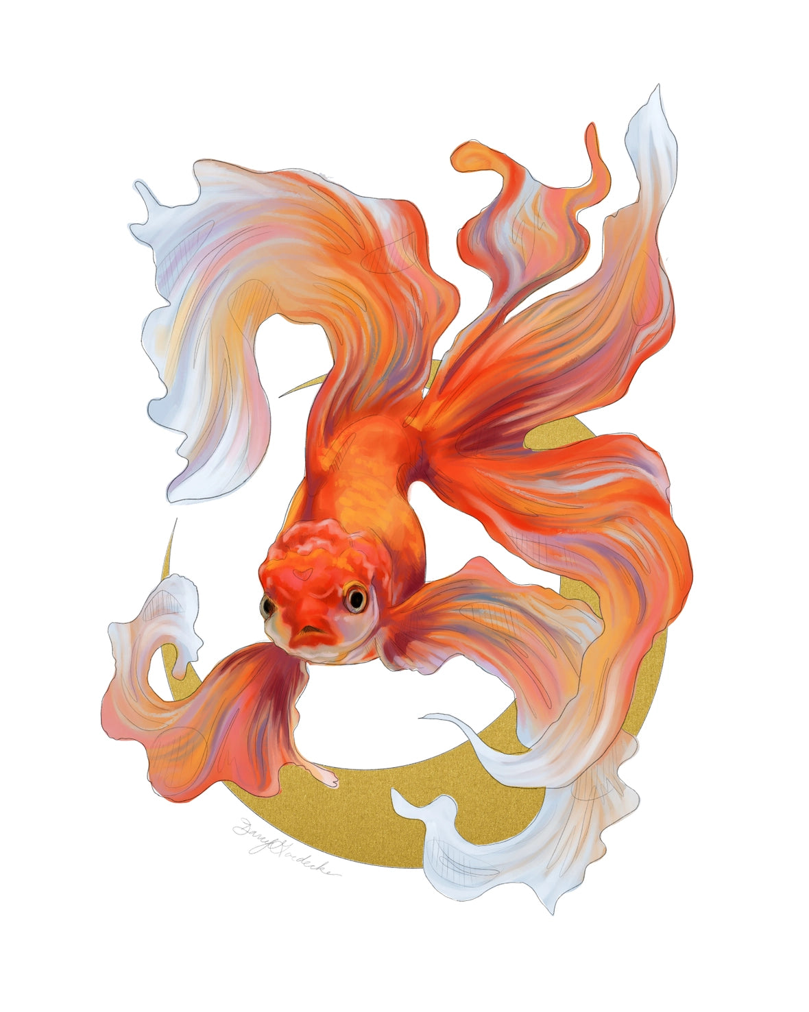 Moonlight Goldfish | Art Prints