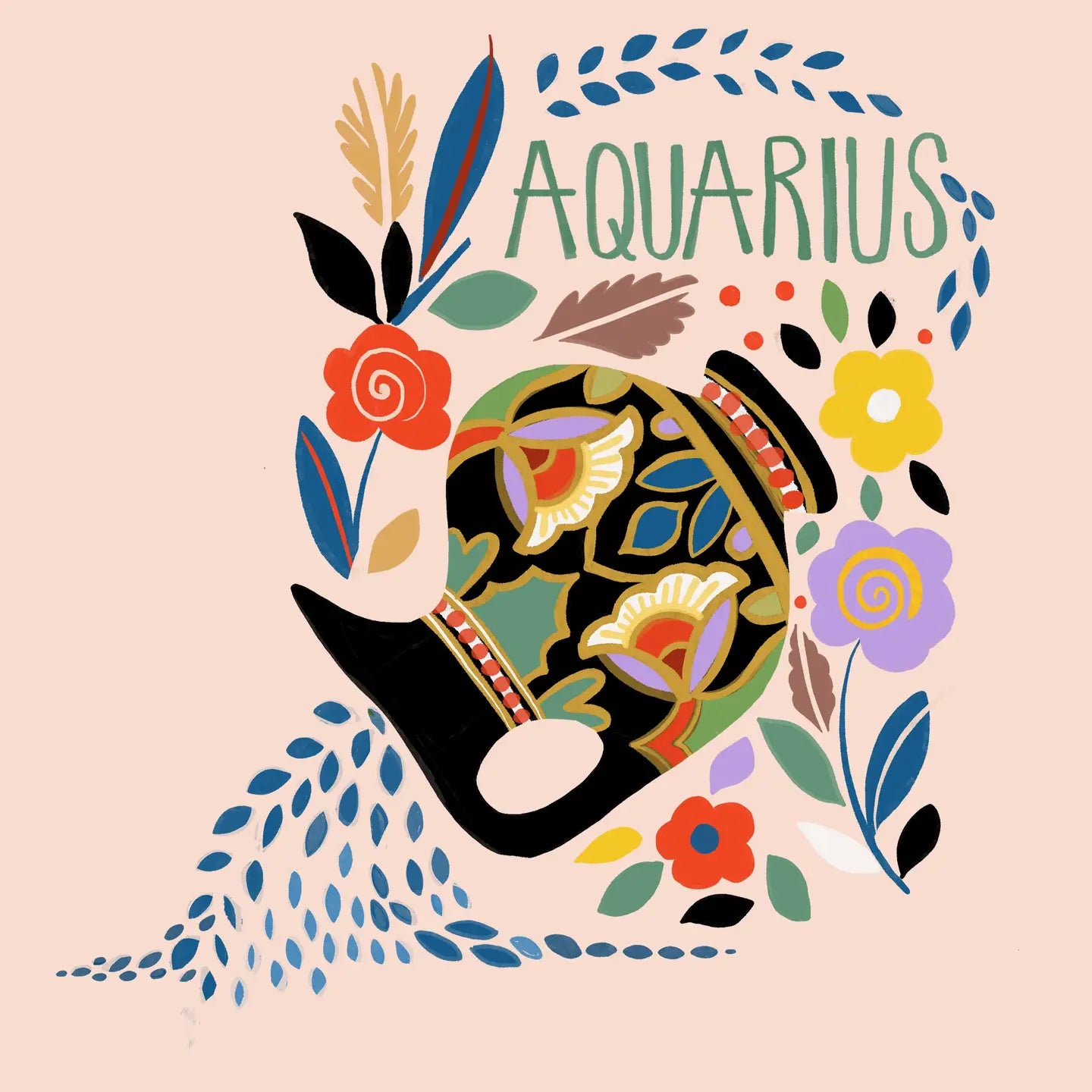 Aquarius Greeting Card