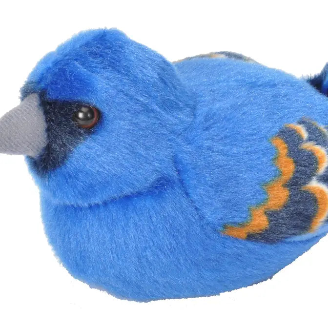 Audubon Ii Blue Grosbeak Stuffed Animal W Sound 5.5"