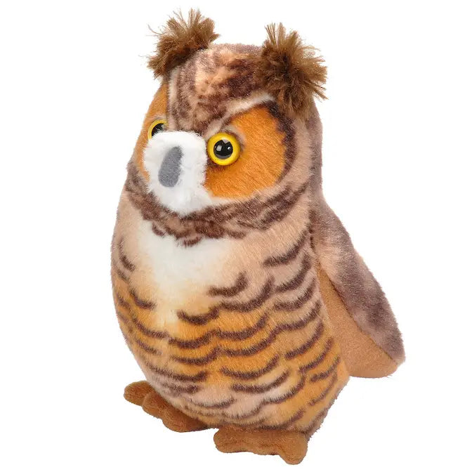 Audubon Ii Great Horned Owl Stuffed Animal W Sound 5.5"