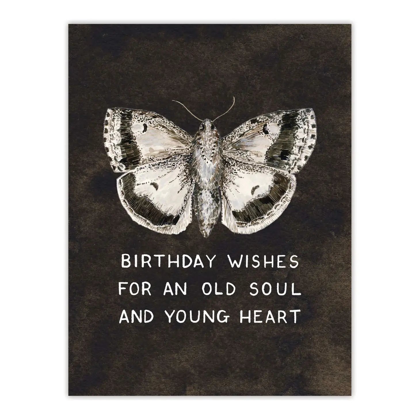 Moth Birthday Wishes - Vintage Sweet Birthday Card