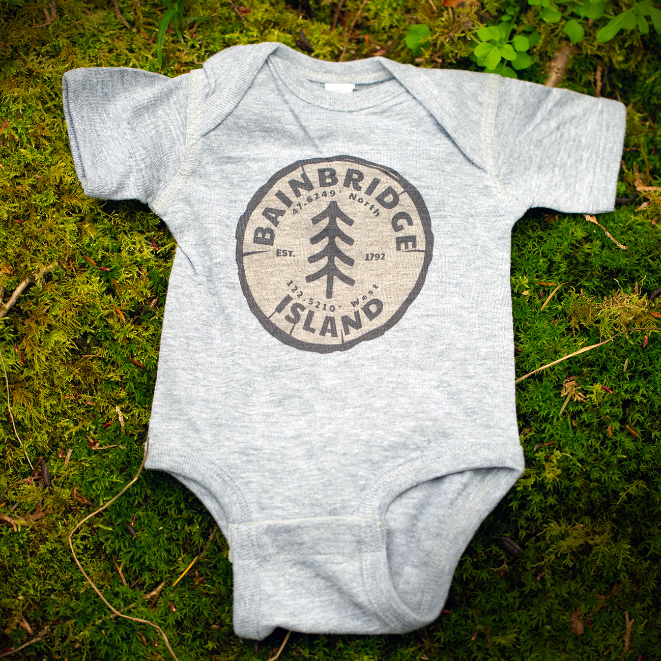 B.I. Tree Ring Onesie | Gray