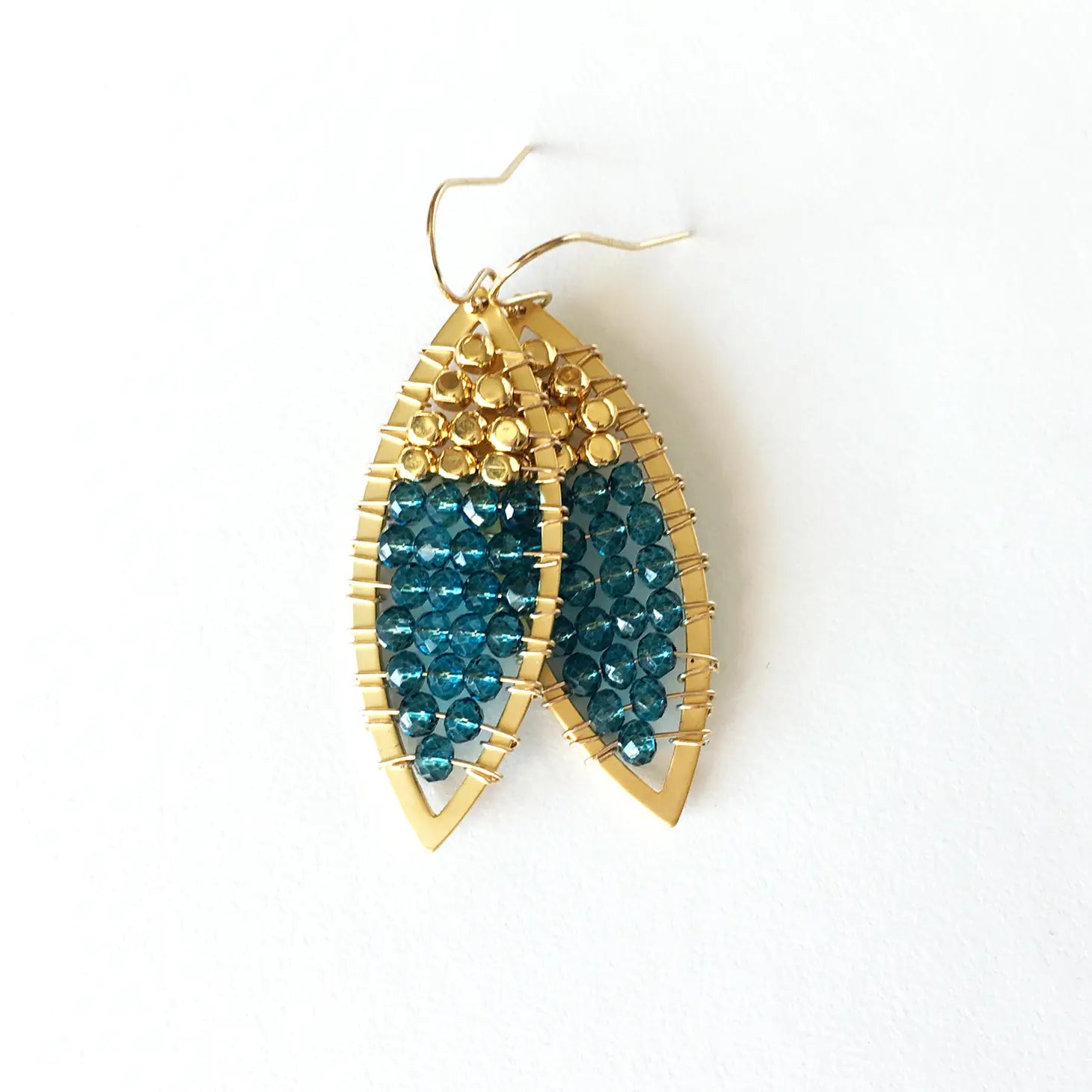 Beaded Gemstone Earrings | Blue Quartz