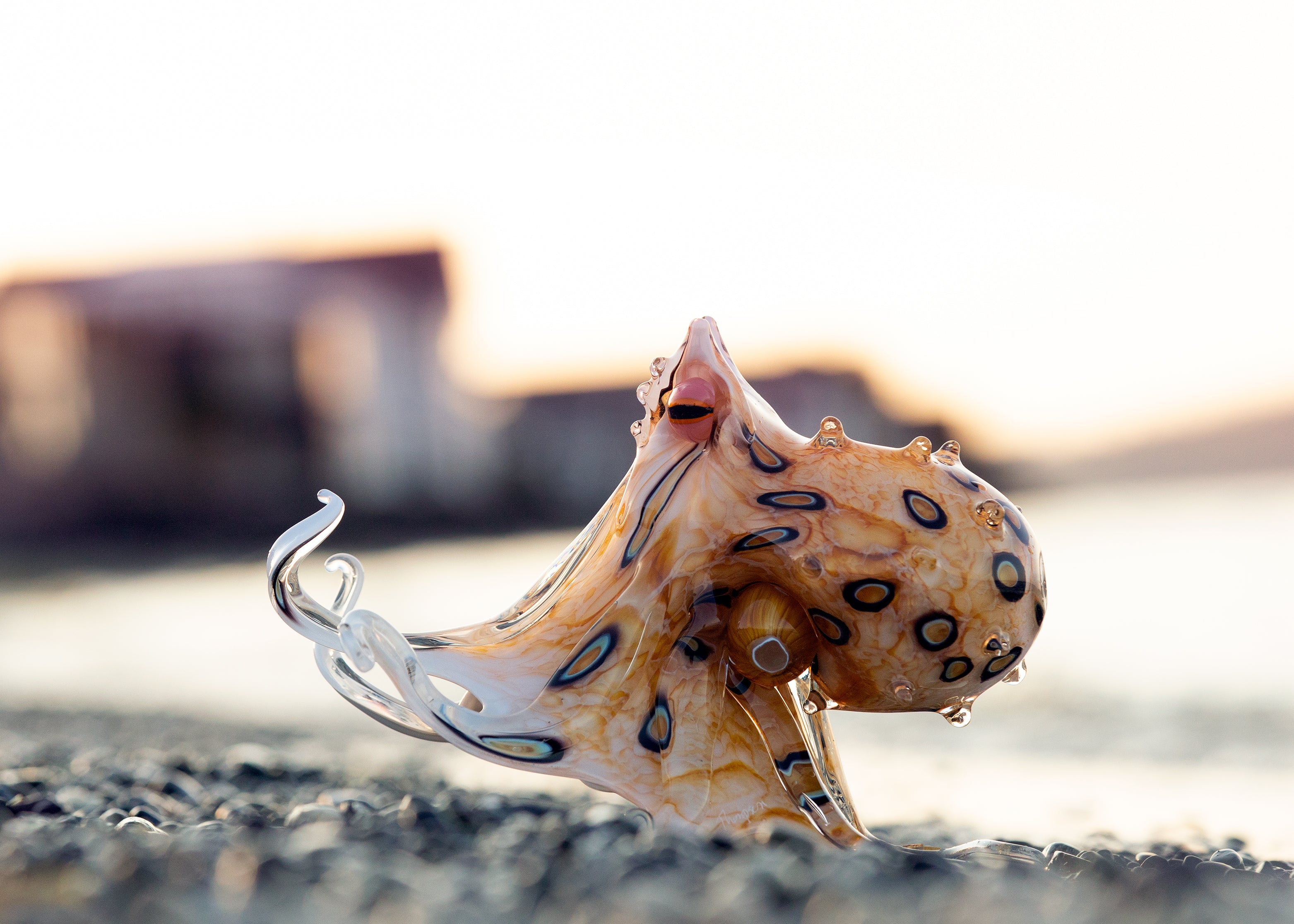 Blue Ringed Glass Octopus 10"