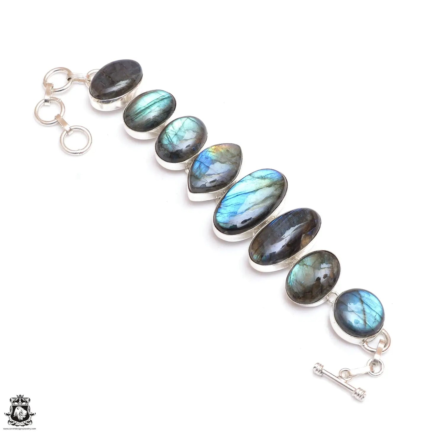 Canadian Blue Spectrolite Labradorite Genuine Gemstone Bracelet