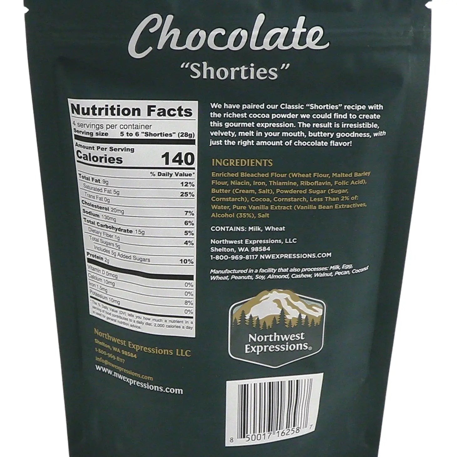 Chocolate Shortbread "Shorties" (4 oz Pouch)