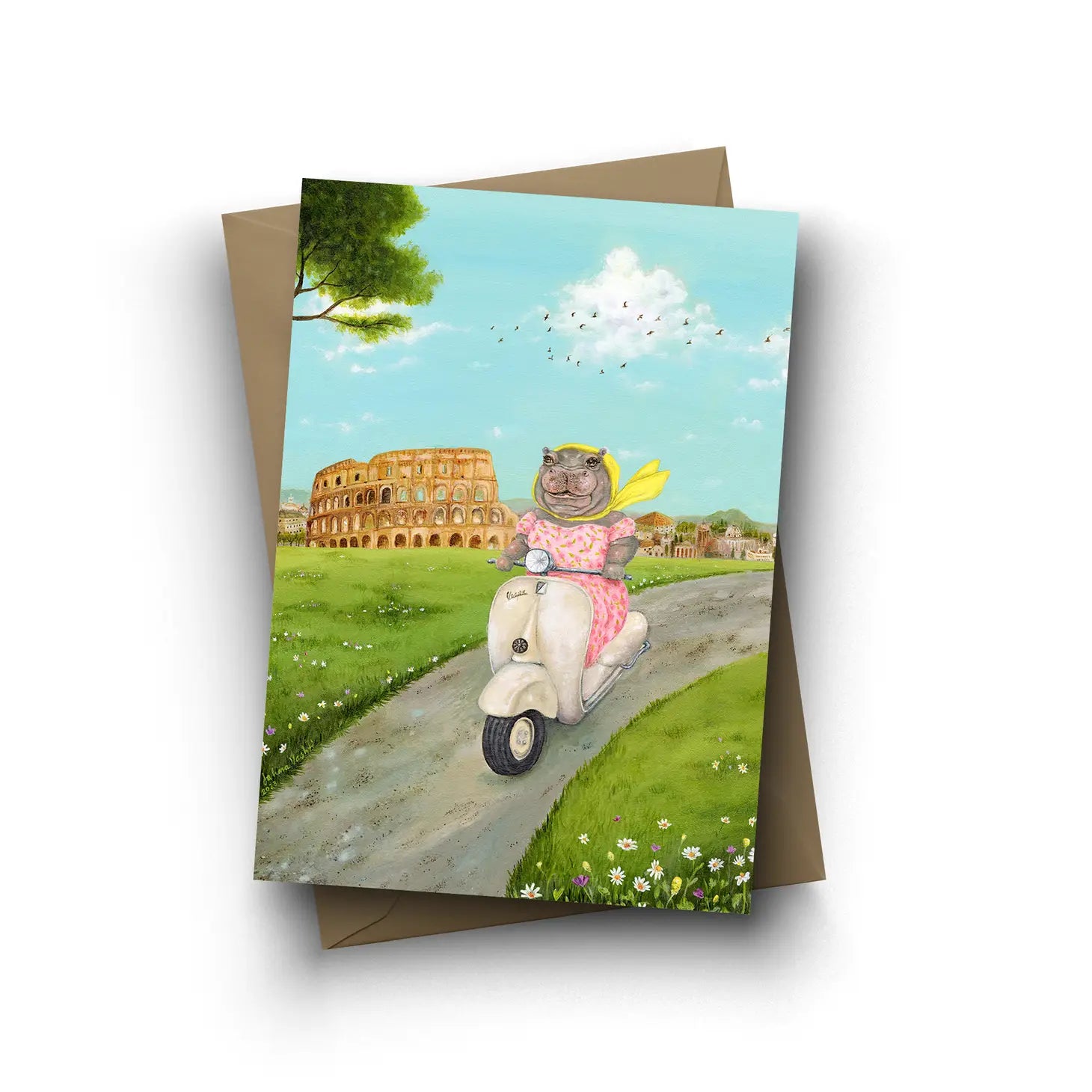 "Delores in Rome" Single Card