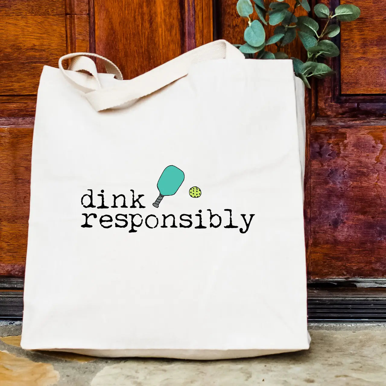 Dink Responsibly - Colorful Tote Bags - Pickleball Bag