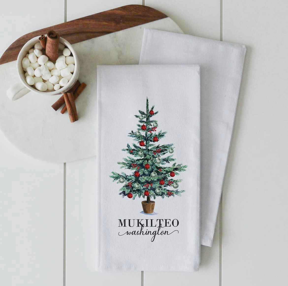 Bainbridge Island Christmas Tree Tea Towels