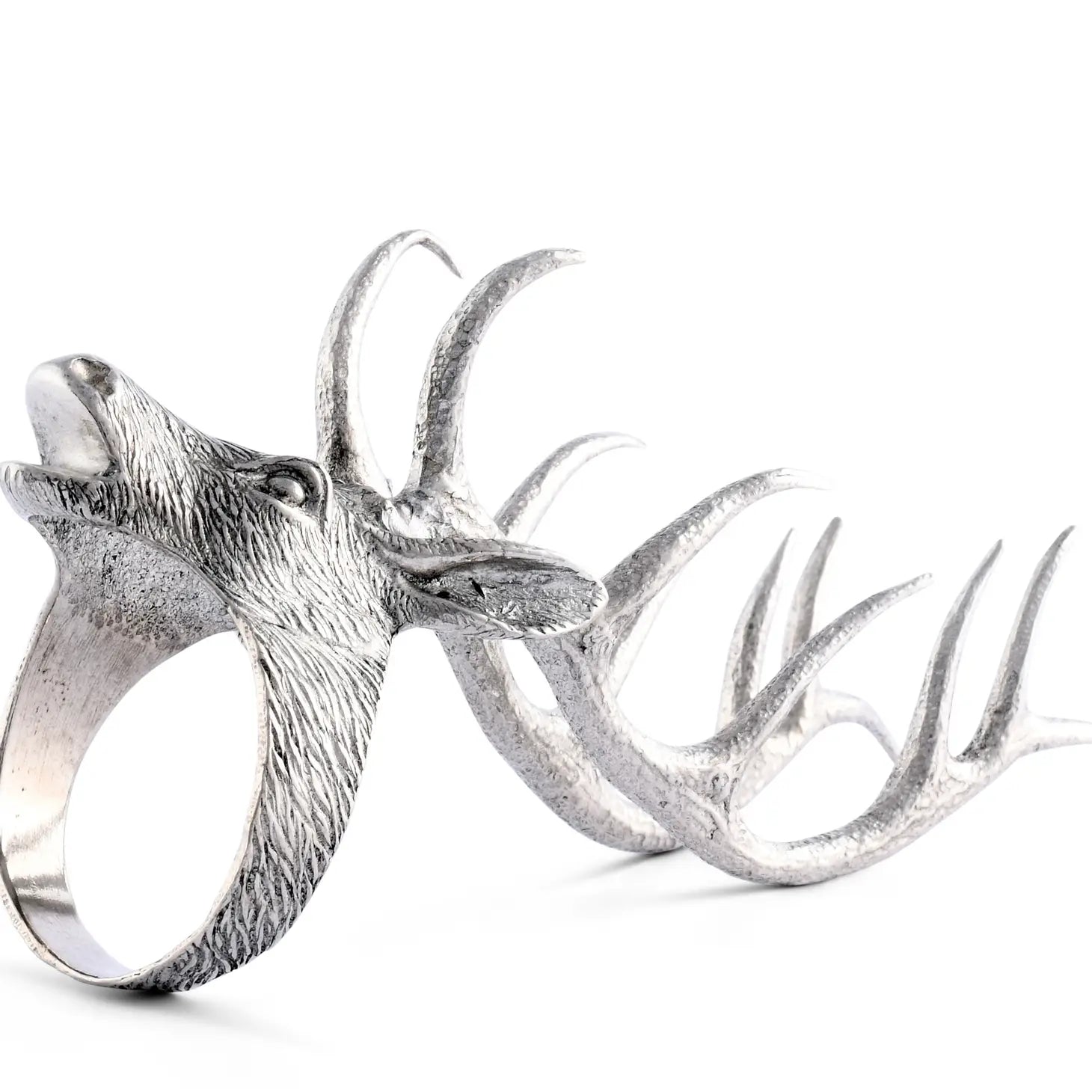 Pewter Elk Head Napkin Rings