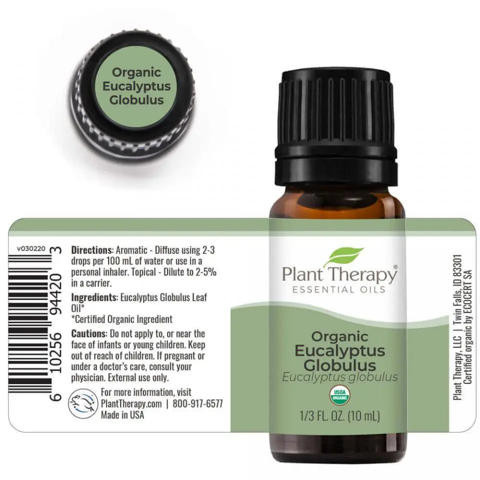 Organic Eucalyptus Globulus Essential Oil 10 mL