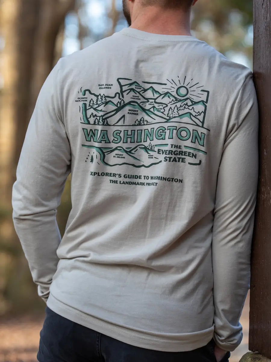 Explore Washington Long Sleeve Pocket T-shirt