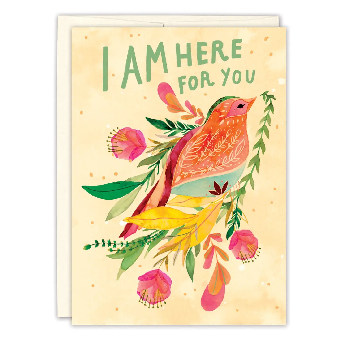 Floral Bird Sympathy Card