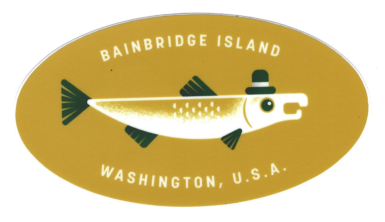 Bainbridge Island Gentleman Salmon Sticker