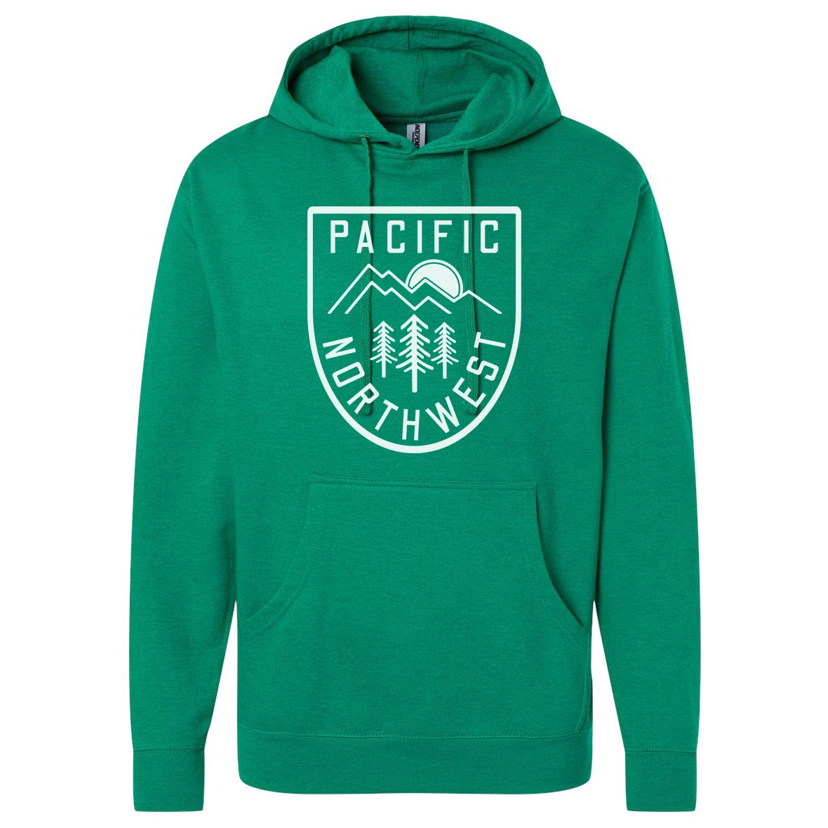 Mountain Crest PNW Pullover Hoodie Sweatshirt | Heather Green