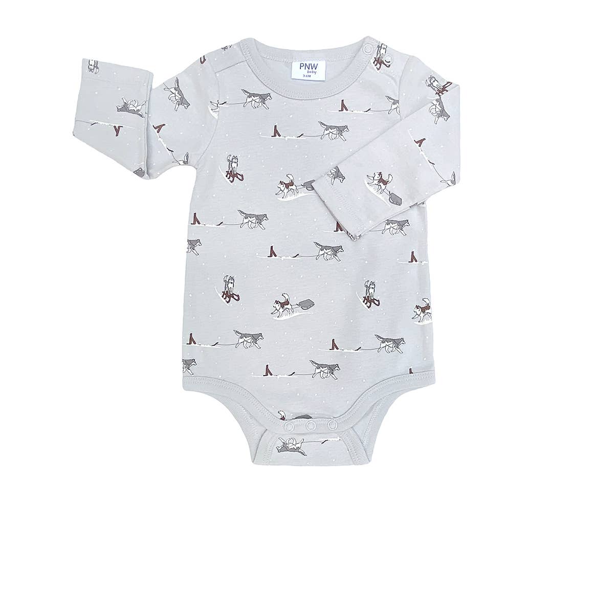 PNW Baby Longsleeve Bodysuit- Huskies