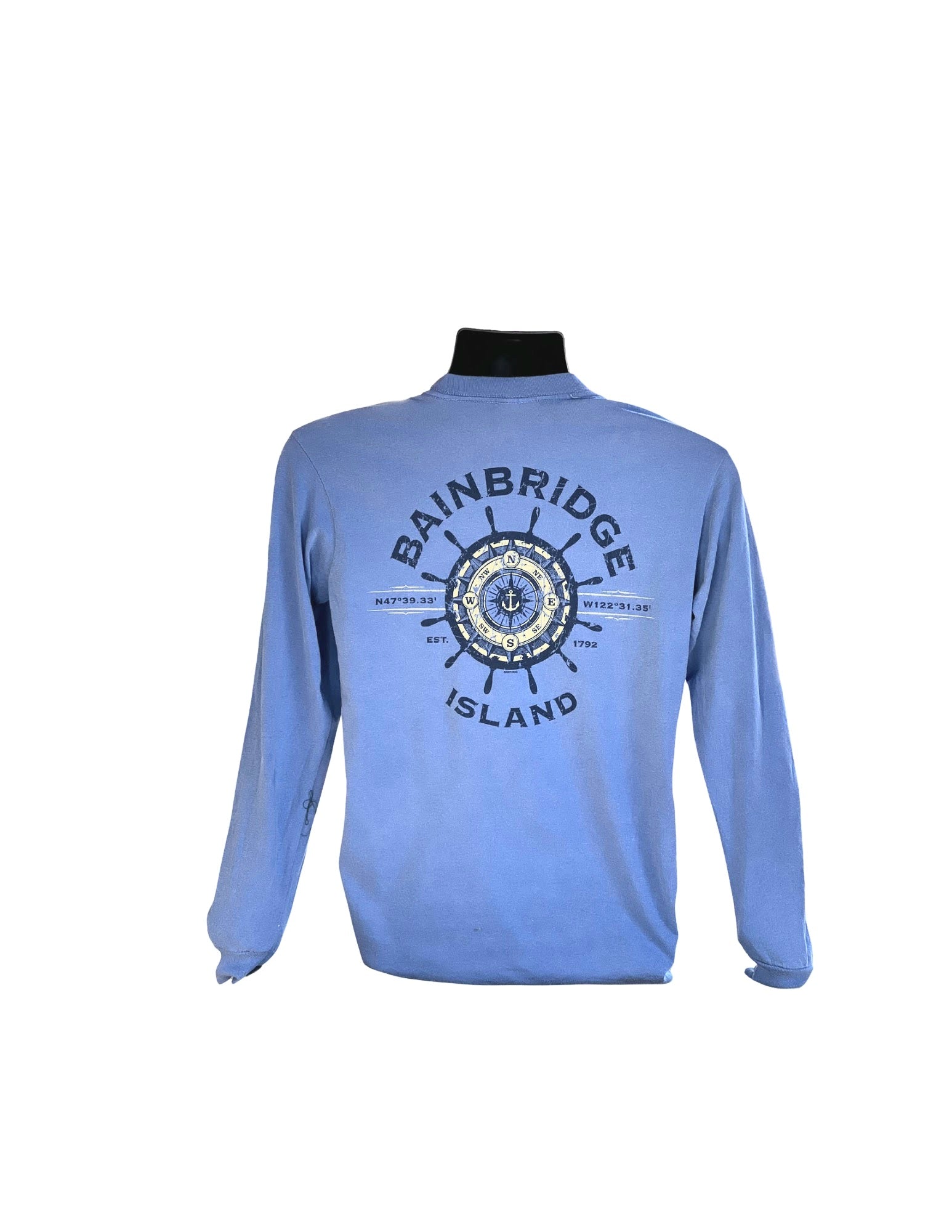 Bainbridge Island Harbormaster Long Sleeve Shirt - Flo Blue