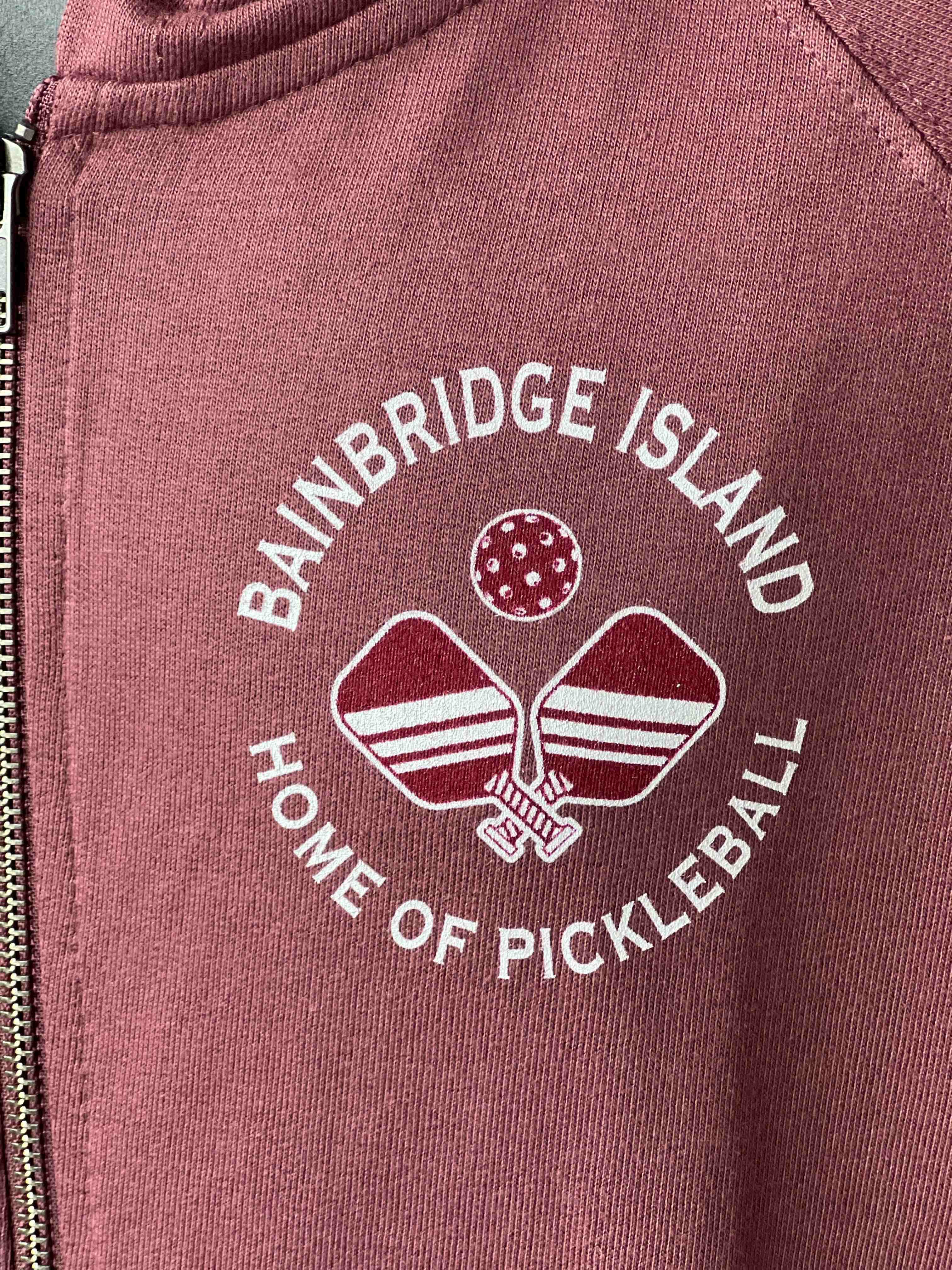 Home of Pickleball Bainbridge Island Zip Up Hoodie | Cabernet