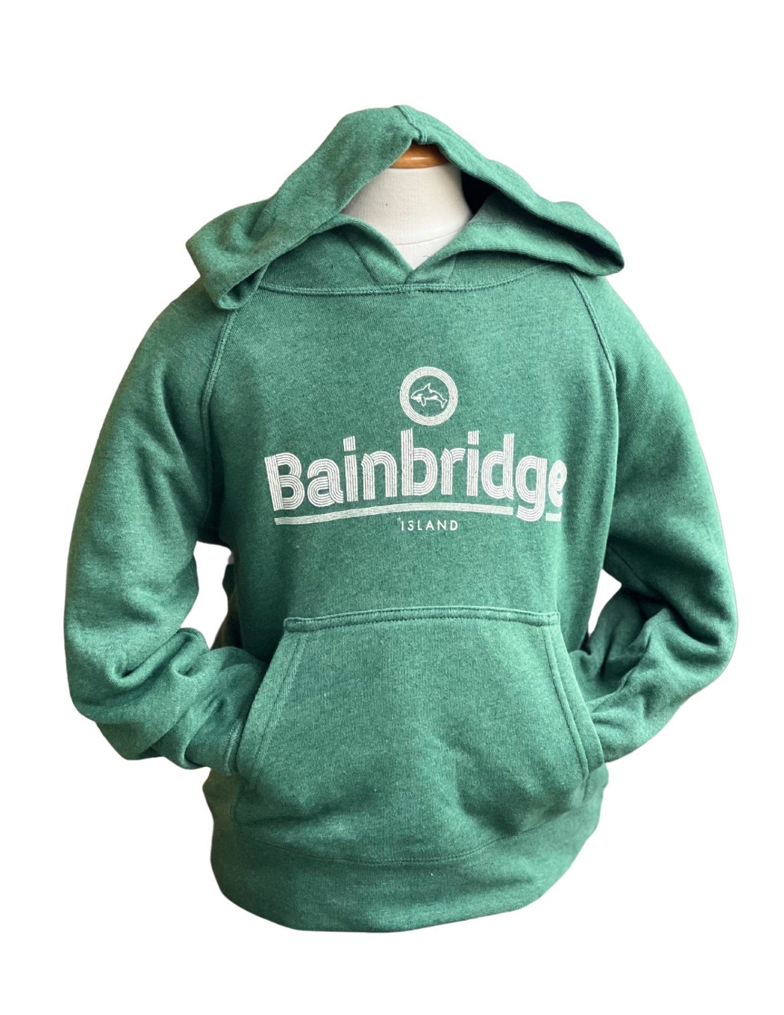 Bainbridge Island Youth Orca Ridgeline Hoodie | Moss Heath Green