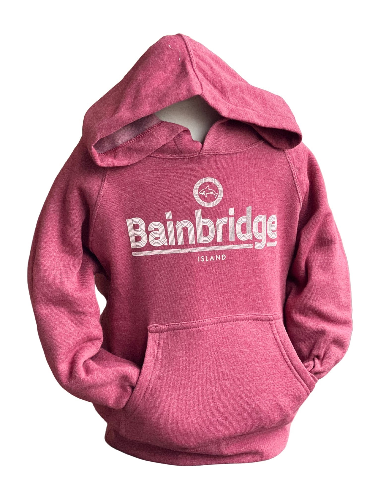 Bainbridge Island Youth Orca Ridgeline Hoodie | Crimson