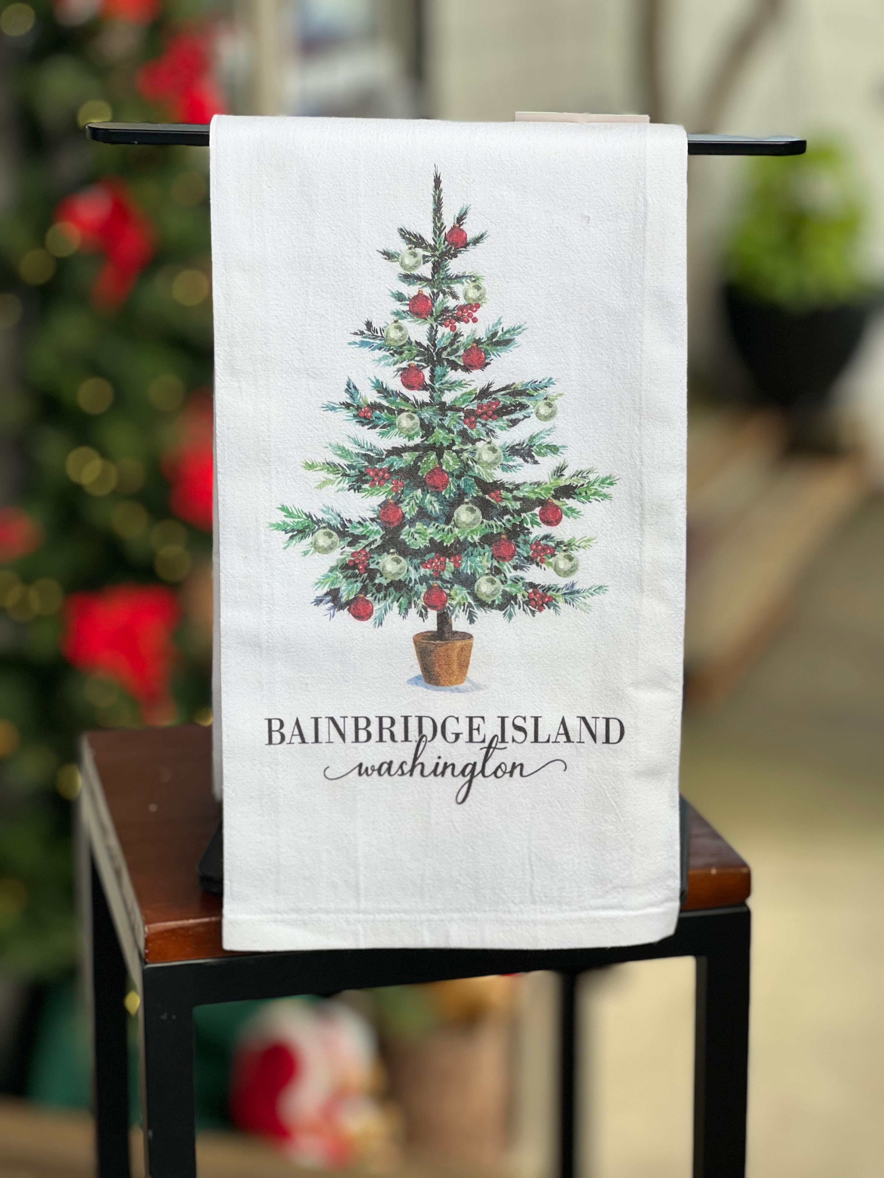 Bainbridge Island Christmas Tree Tea Towels