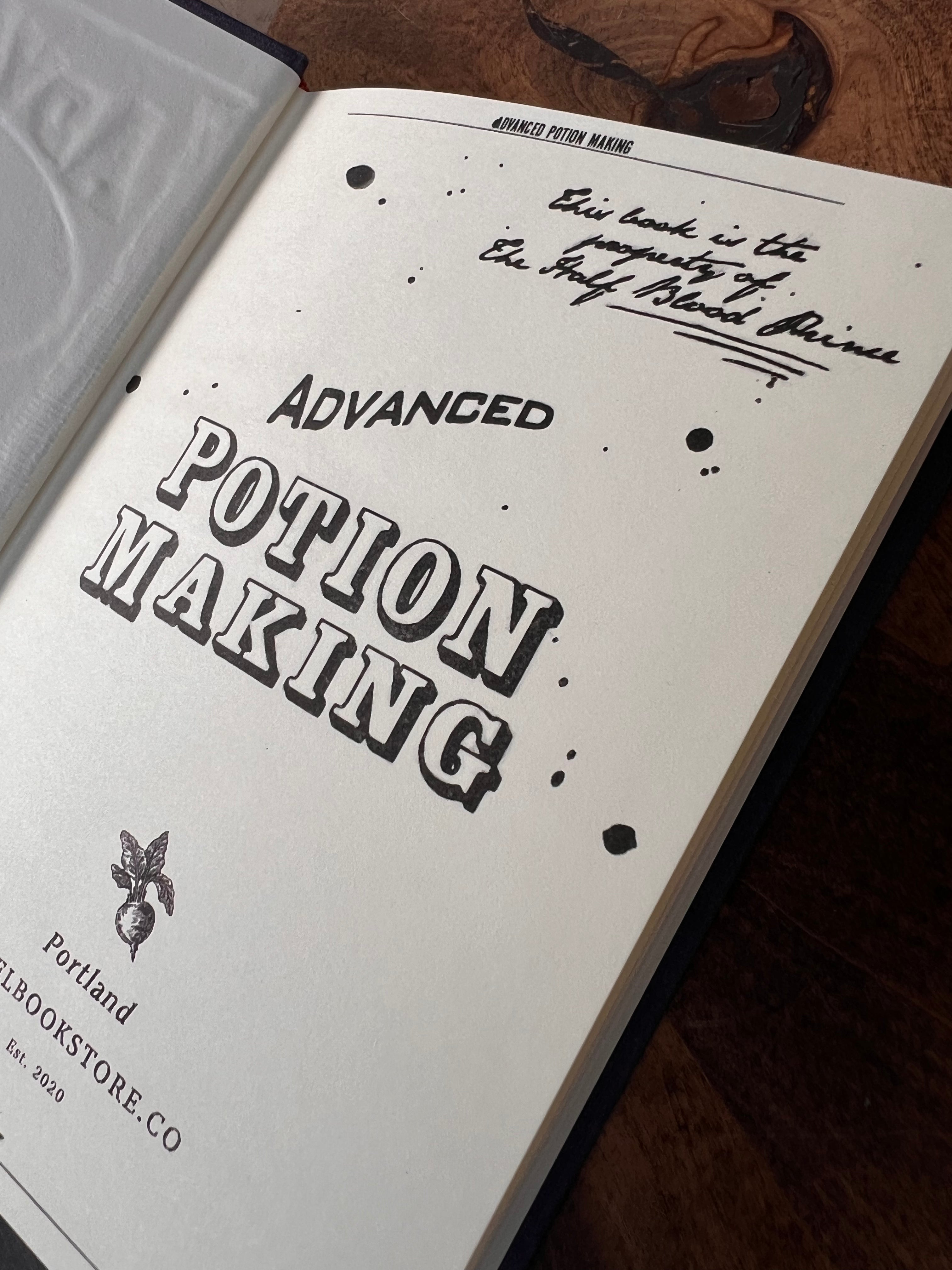 "Advanced Potion-Making" Book Journal