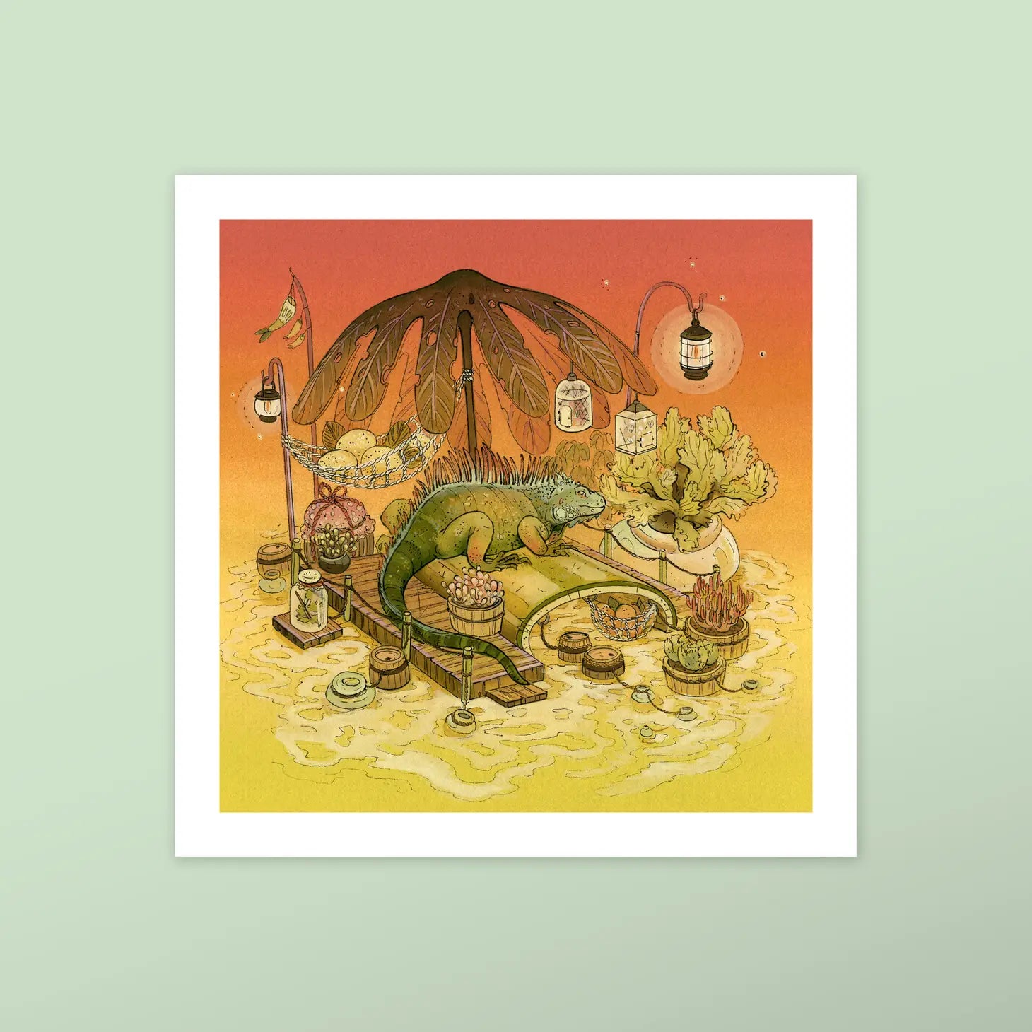 Iguana Merchant - Fine Art Print