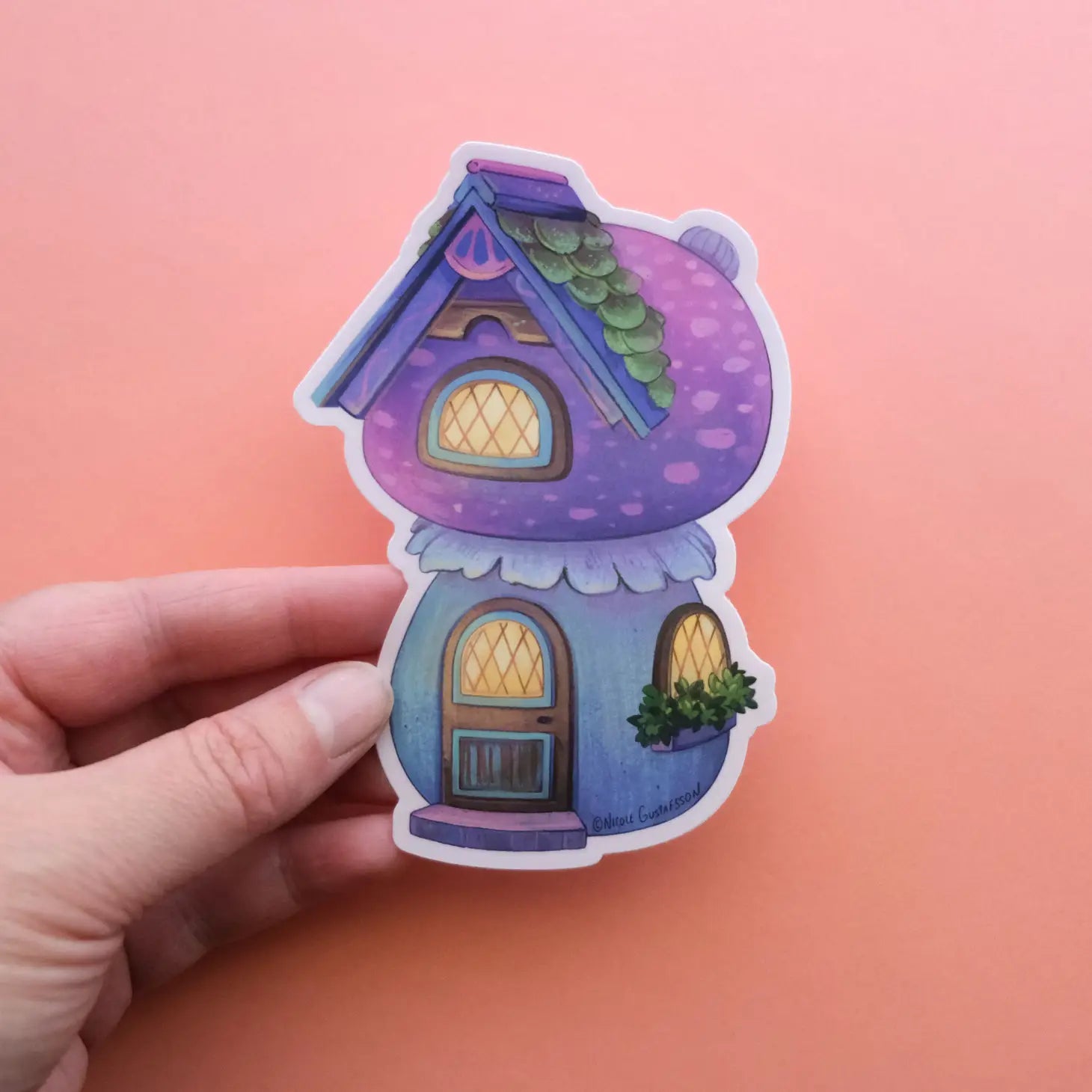 Mushroom House Sticker