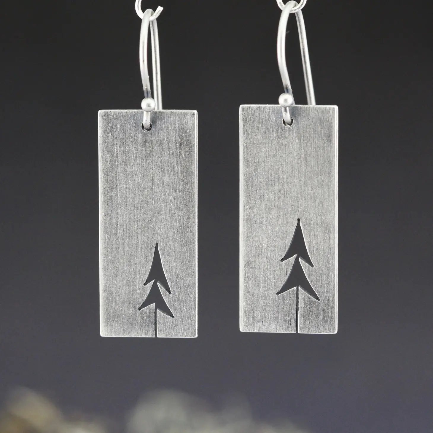 Open Pines Rectangle Earrings