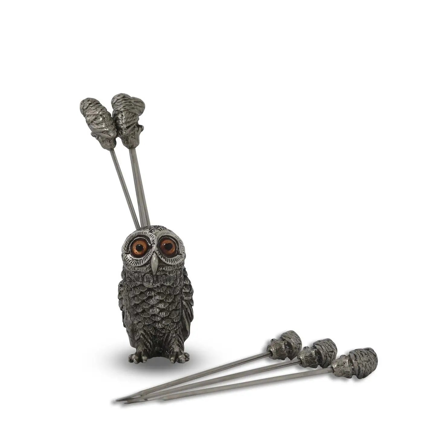 Owl Cheese Pick Set