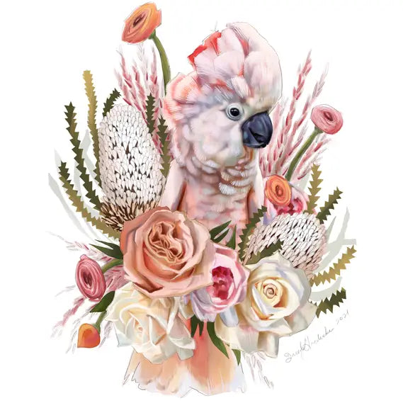 Pink Cockatoo Greeting Card