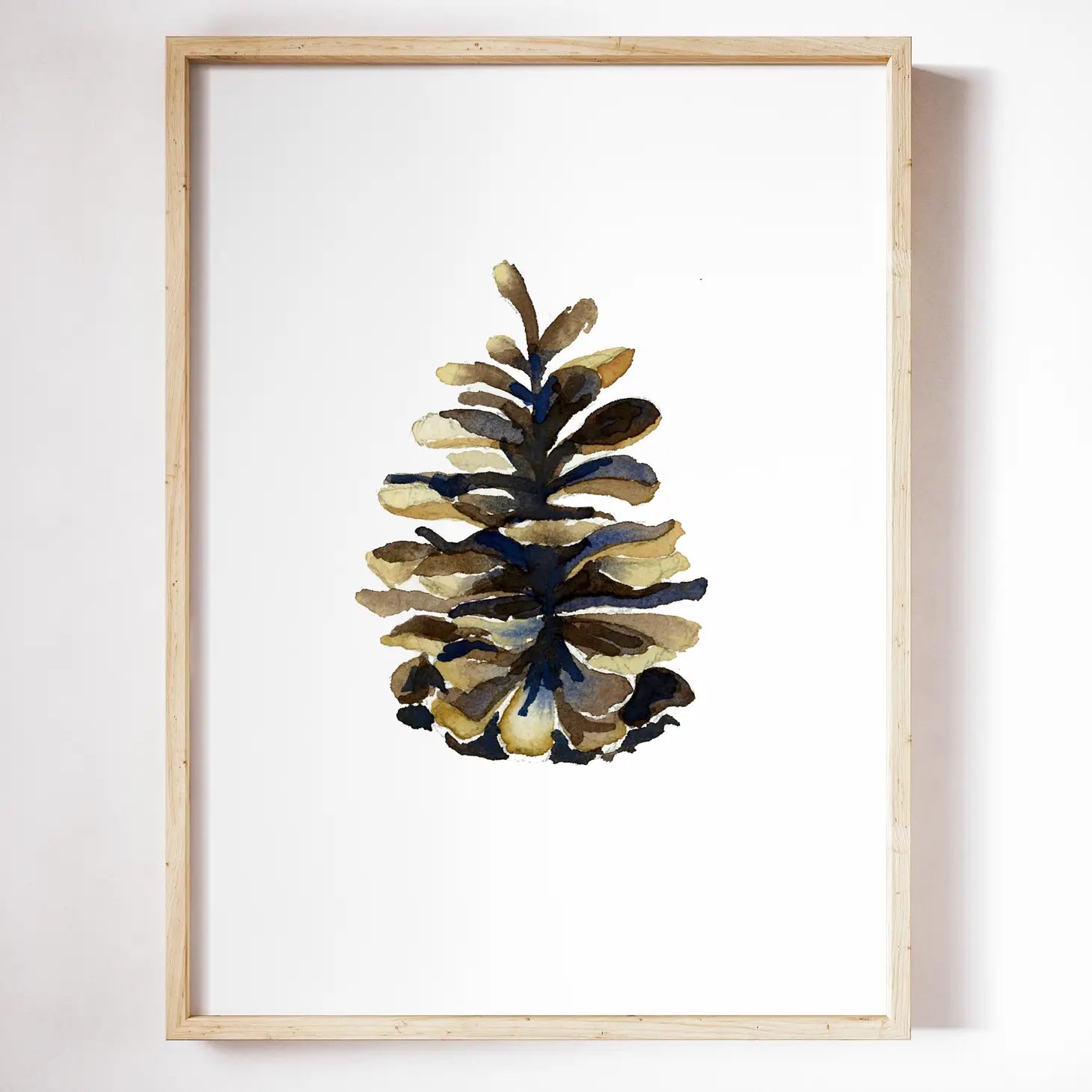 Pinecone Watercolor | Cabin Decor | Minimalist Art Print