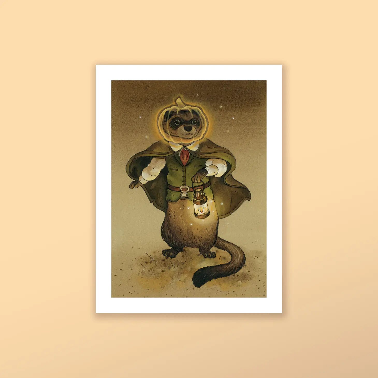 Pumpkin Ferret - Fine Art Print