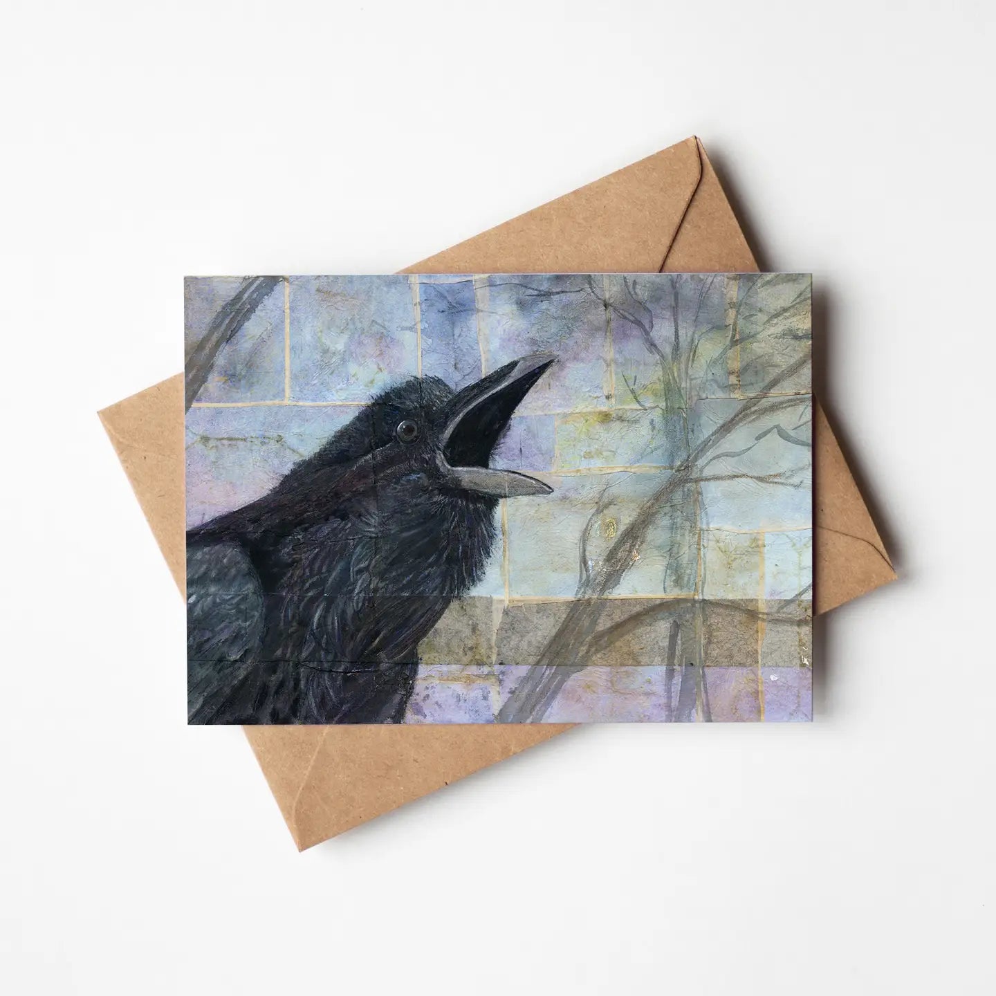 Raven Calling Greeting Card