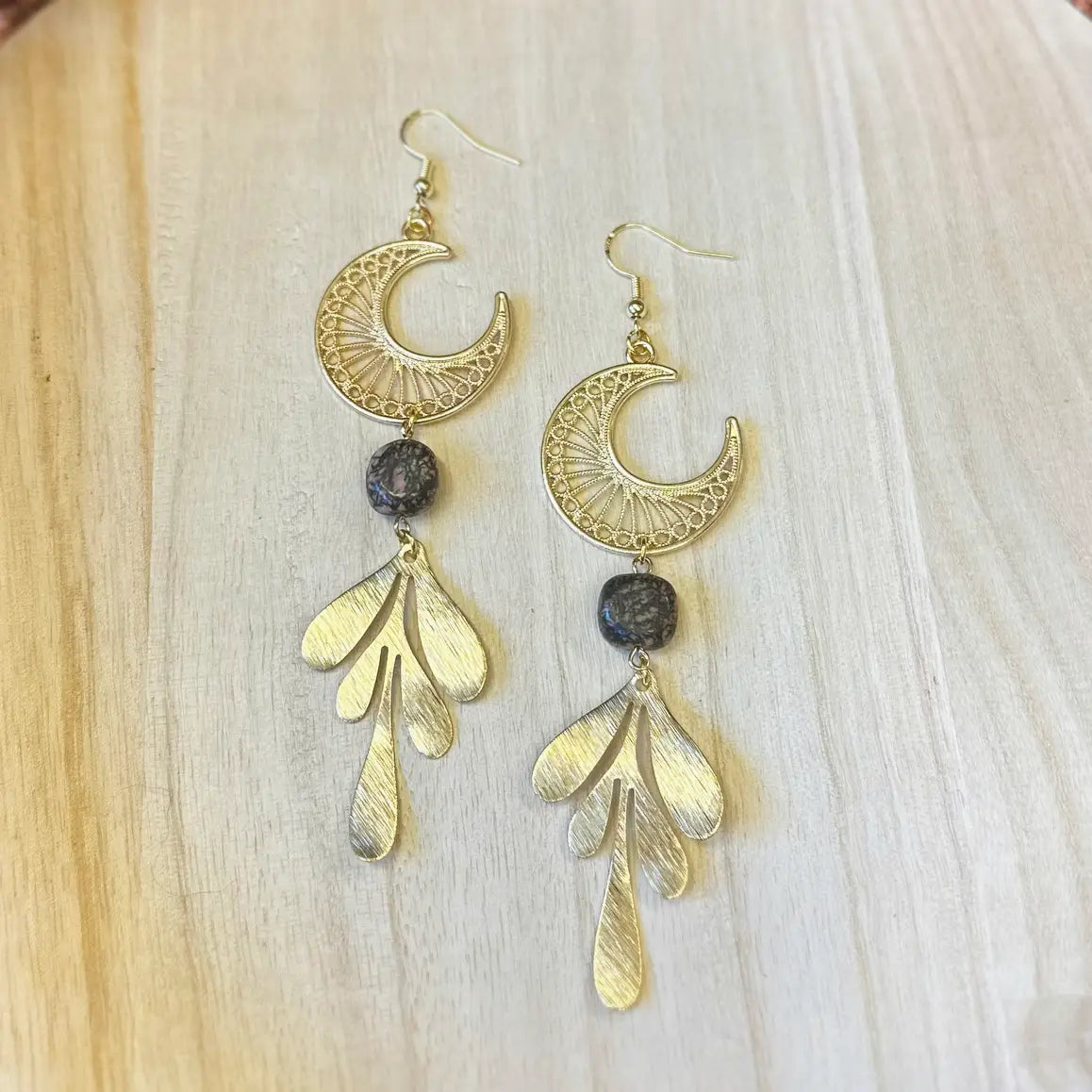 Crystal Moon Earrings