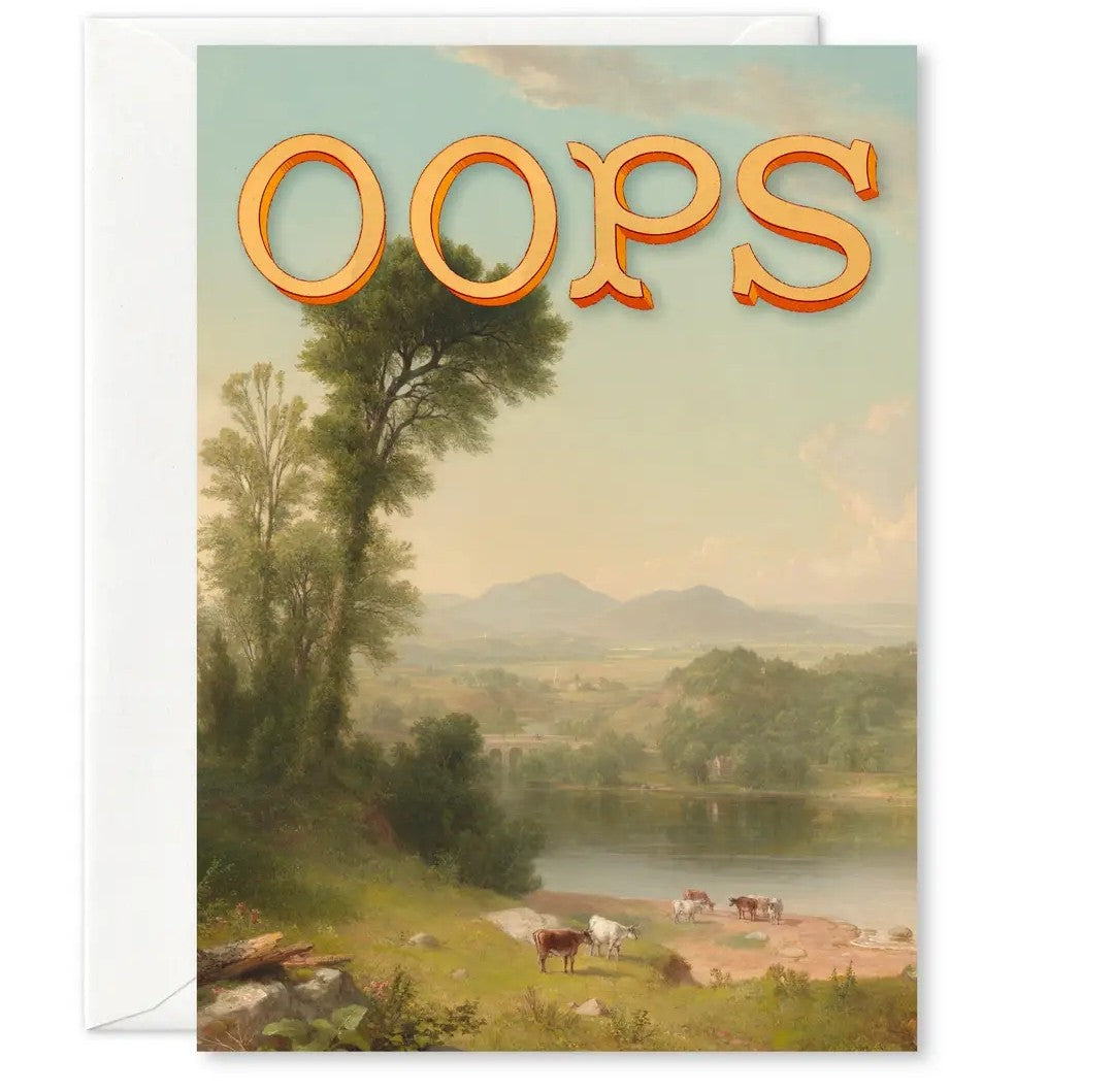 "Pastoral: OOPS" greeting card