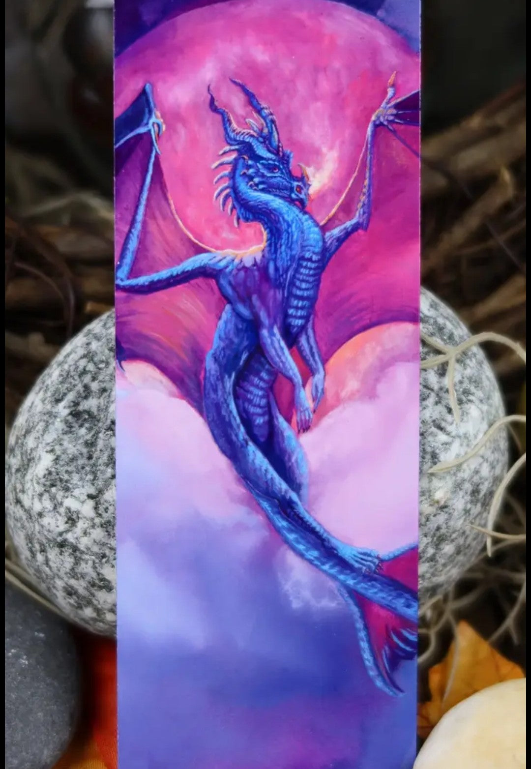 Bloodmoon Dragon Metal Bookmark