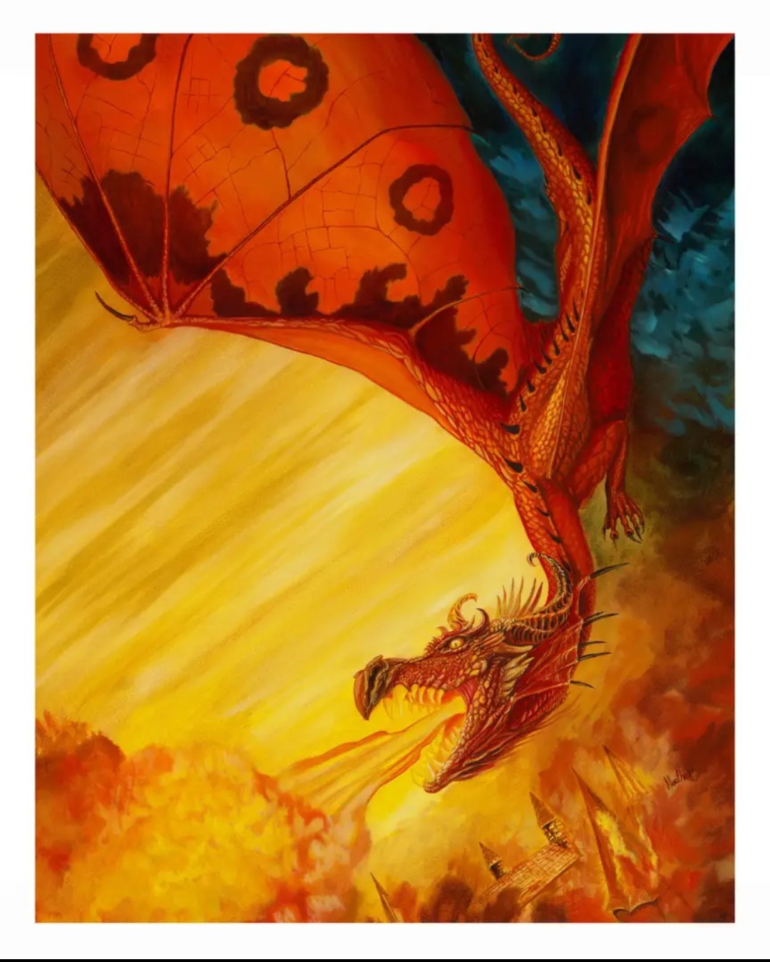 Dragon Rage Red Dragon Art Print