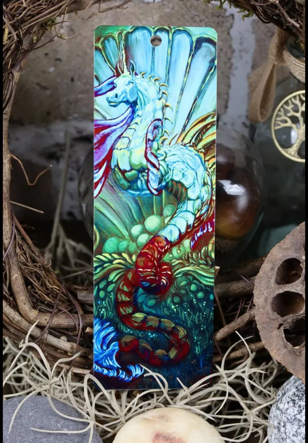 Hippocampus Metal Bookmark