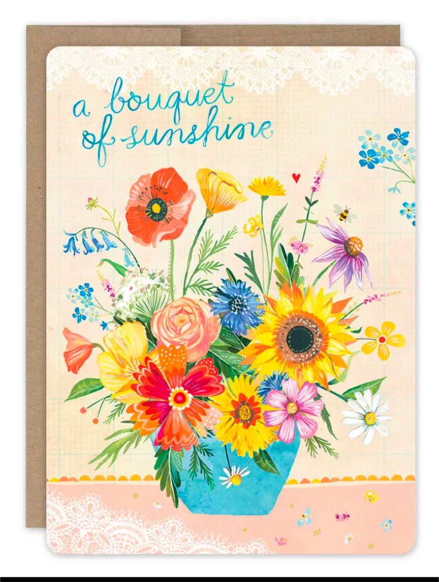 Bouquet sunshine Get Well Card