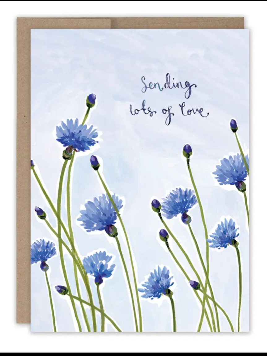 Cornflowers Sending LoveSympathy Card