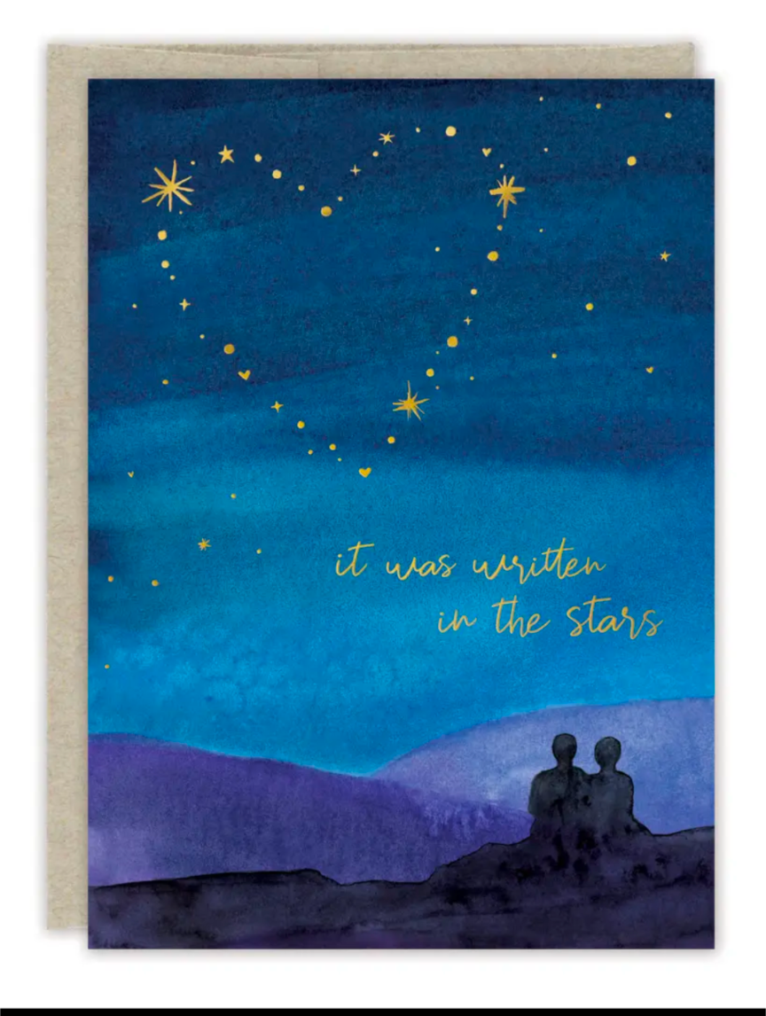 Written Inte Stars Wedding Card