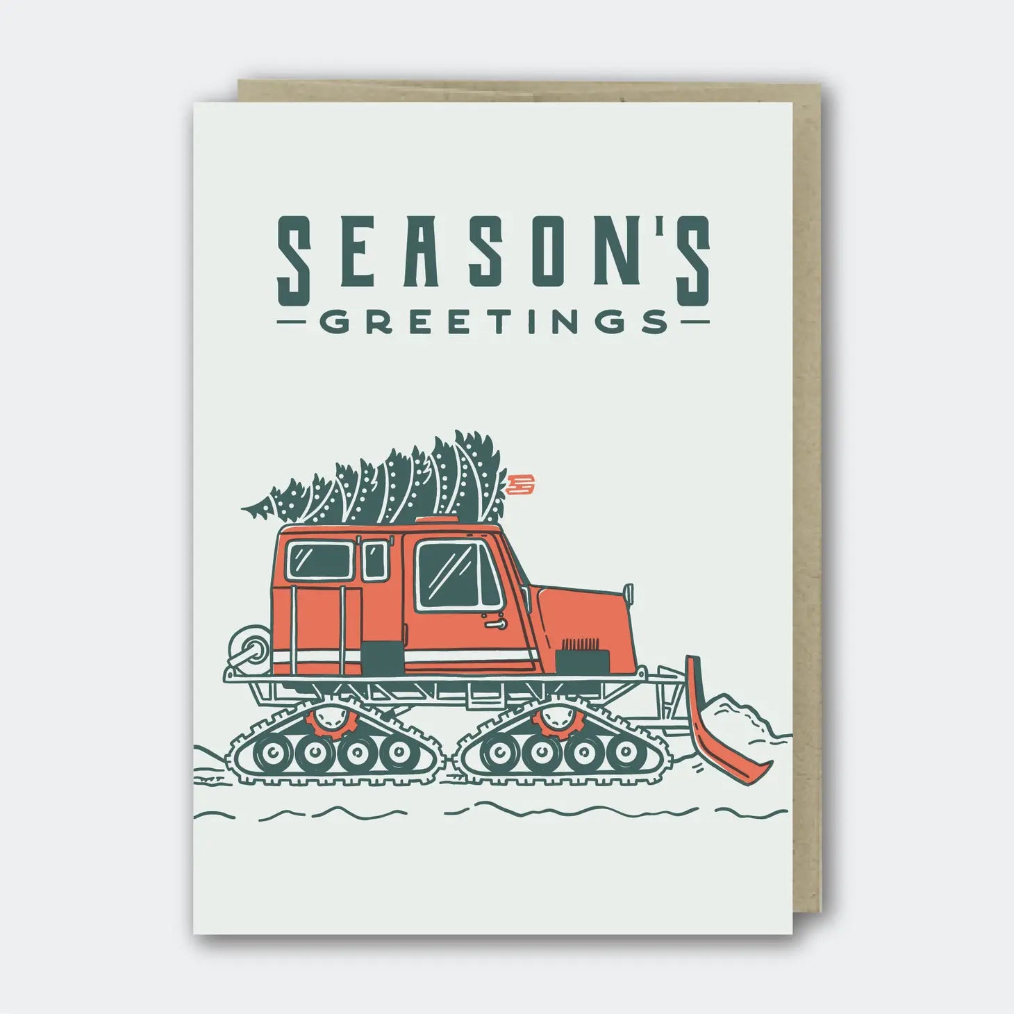 Snow Cat Greeting Card