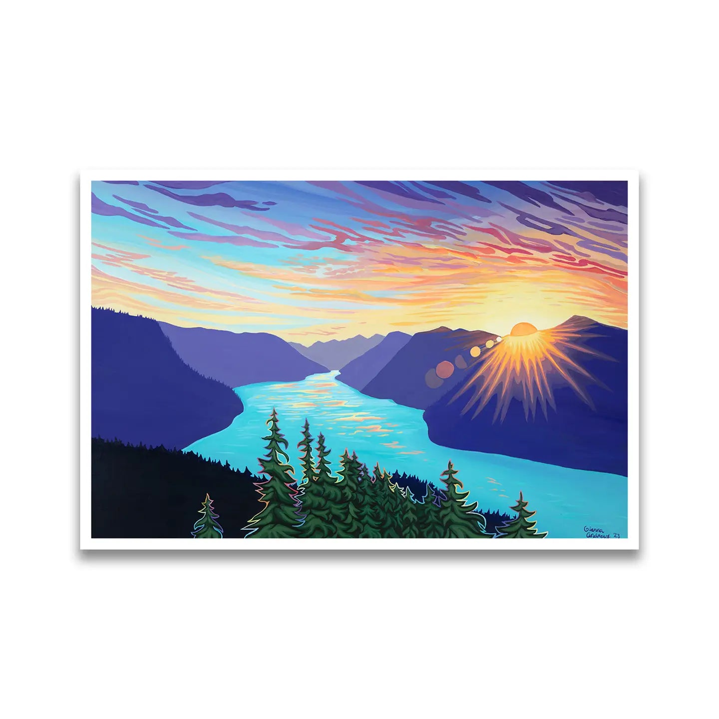 Storm King Sunset Art Print